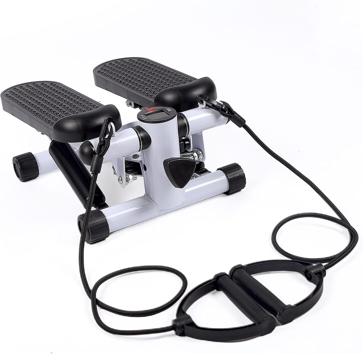 Mini Stepper Exercise Machine W/ Resistance Bands LCD Home Cardio Workout